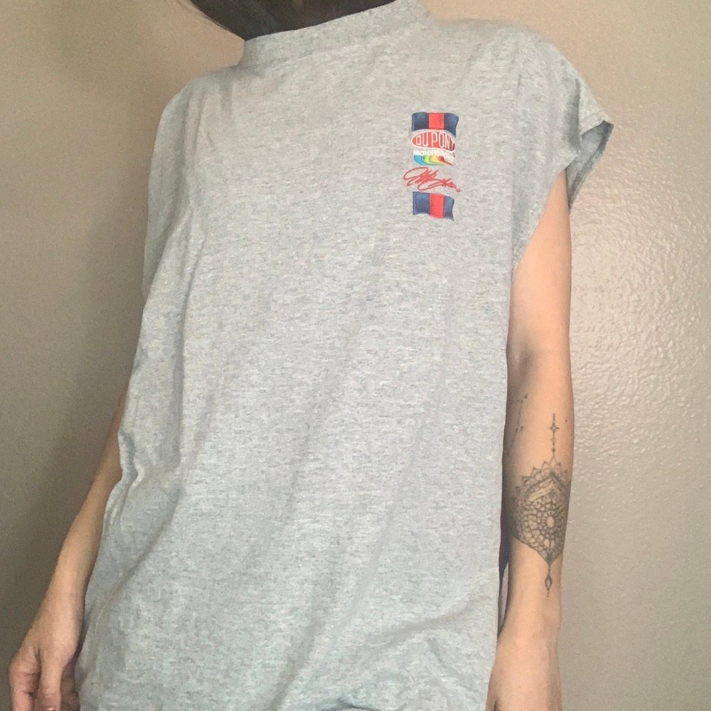 Y2K Nascar Striped Muscle Tank